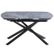 Hester - Ceramic Top Dining Table - Gray & Black - R&R Furniture Gallery (Fountain Valley, CA)