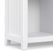 Simpli-Home Acadian handcrafted cube storage organizer with multiple compartments for versatile organization.