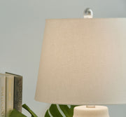Afener - Ceramic Table Lamp (Set of 2) - Blue / Beige - R&R Furniture Gallery (Fountain Valley, CA)