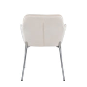 Pair of Lumi Source Daniella contemporary modern dining chairs with sleek design and neutral upholstery, set of two.