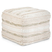 Sommer - Handcrafted Square Pouf - R&R Furniture Gallery (Fountain Valley, CA)