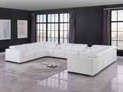 1208 - 10 Piece U Shaped Leather Sectional With 4 Power Recliners & Power Headrest - R&R Furniture Gallery (Fountain Valley, CA)