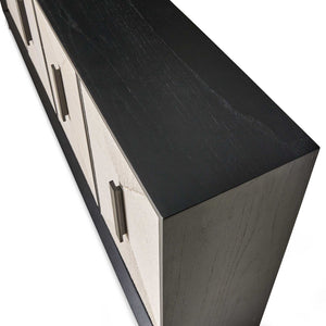 Show Me The Ropes - 4 Door Cabinet - Black / White