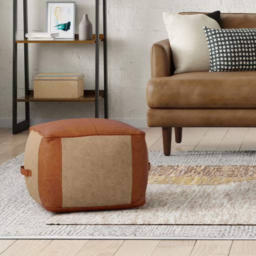 Atkinson - Pouf - Tan - R&R Furniture Gallery (Fountain Valley, CA)