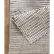Geometrix - 5'3" X 7'3" Area Rug With Geometric, 3D Effect - Ivory / Gray - R&R Furniture Gallery (Fountain Valley, CA)
