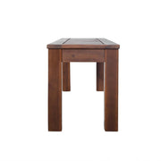 Acacia Wood Outdoor Bench With Beautiful Slat Paneling - Dark Brown - R&R Furniture Gallery (Fountain Valley, CA)