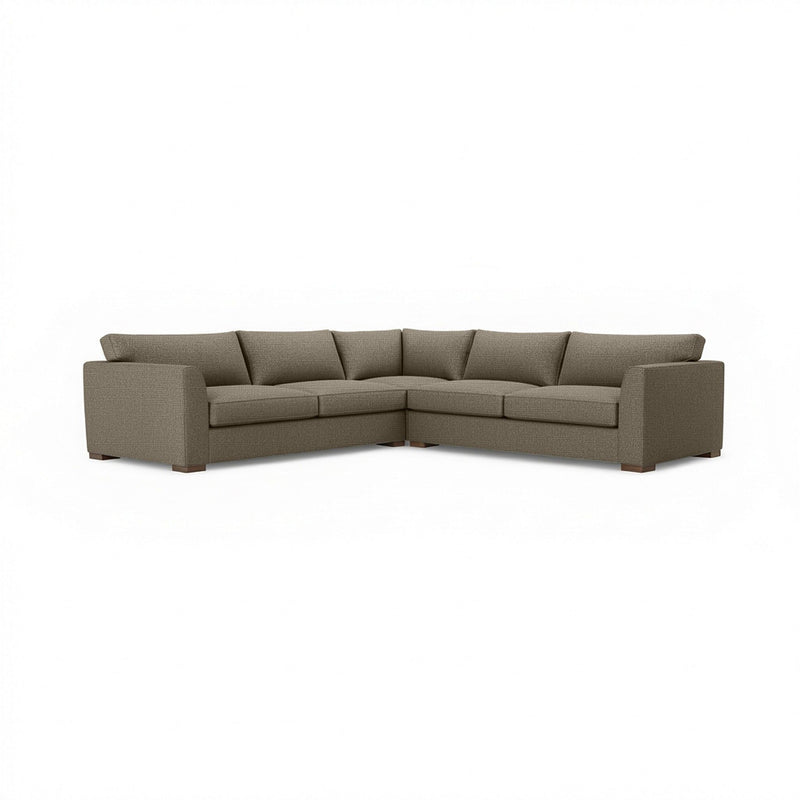 Classic Home Bryson 3-piece ElPaso stationary sectional sofa with plush cushions and modern design, shown in a living room setting.