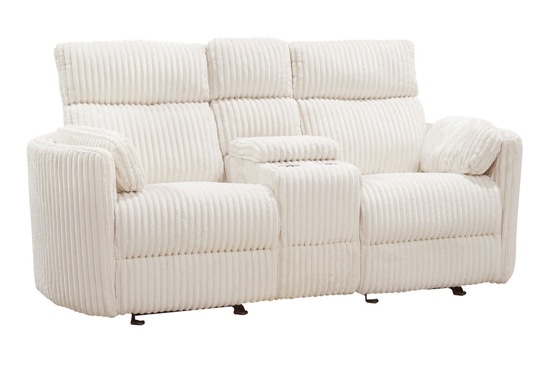 Radius - Power Glider Reclining Console Loveseat - R&R Furniture Gallery (Fountain Valley, CA)