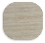 Kimora - Square End Table - Beige / Dark Brown - R&R Furniture Gallery (Fountain Valley, CA)