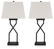 Brookthrone - Metal Table Lamp (Set of 2) - Black - R&R Furniture Gallery (Fountain Valley, CA)
