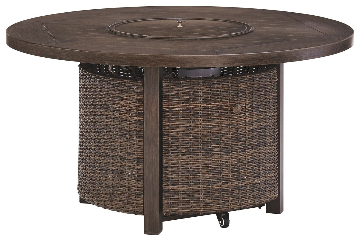 Paradise Trail - Round Fire Pit Table - Medium Brown - R&R Furniture Gallery (Fountain Valley, CA)