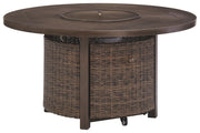 Paradise Trail - Round Fire Pit Table - Medium Brown - R&R Furniture Gallery (Fountain Valley, CA)