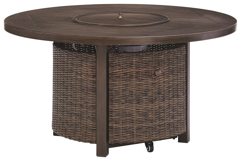 Paradise Trail - Round Fire Pit Table - Medium Brown - R&R Furniture Gallery (Fountain Valley, CA)