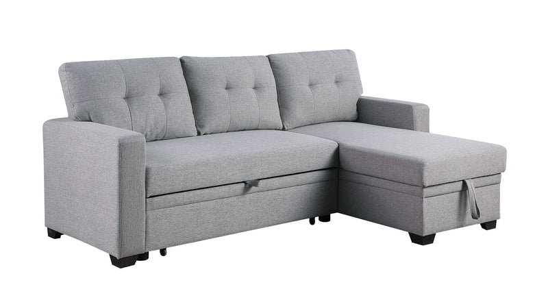 Upholstered Pull Out Sectional Sofa With Chaise - R&R Furniture Gallery (Fountain Valley, CA)