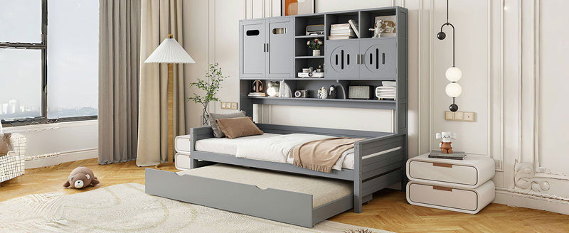 Daybed With All-In-One Cabinet And Shelf - R&R Furniture Gallery (Fountain Valley, CA)