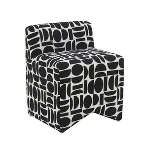 Pippa - Geometric Jacquard Weave Stool - R&R Furniture Gallery (Fountain Valley, CA)