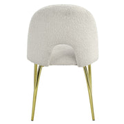 Fadri - Side Chair (Set of 2) - Teddy Sherpa & Mirrored Gold - R&R Furniture Gallery (Fountain Valley, CA)