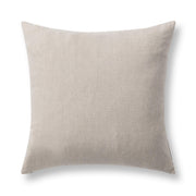 Classic Home Nisha 22x22 inch natural ivory accent pillow with textured fabric for decorative use in living spaces.