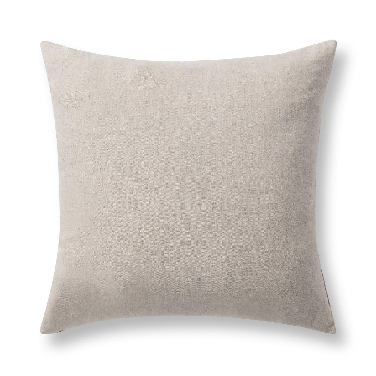 Classic Home Nisha 22x22 inch natural ivory accent pillow with textured fabric for decorative use in living spaces.