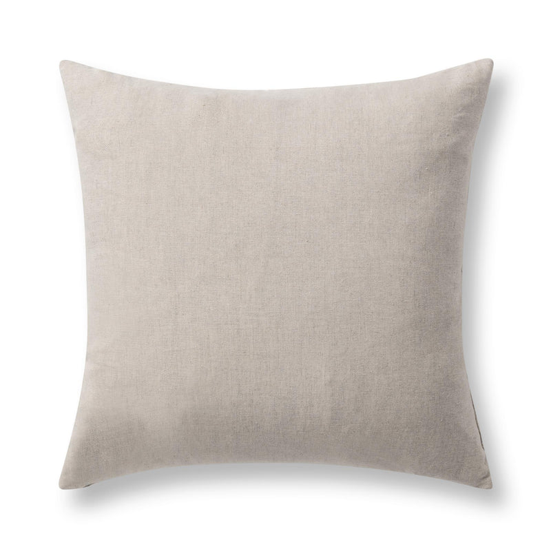 Classic Home Nisha 22x22 inch natural ivory accent pillow with textured fabric for decorative use in living spaces.