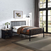 Zudora - Full Bed - Antique Oak & Black - R&R Furniture Gallery (Fountain Valley, CA)