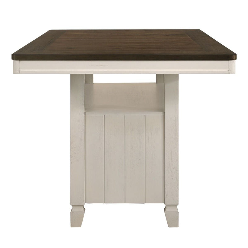 Tasnim - Counter Dining Table - Oak & Antique White - R&R Furniture Gallery (Fountain Valley, CA)