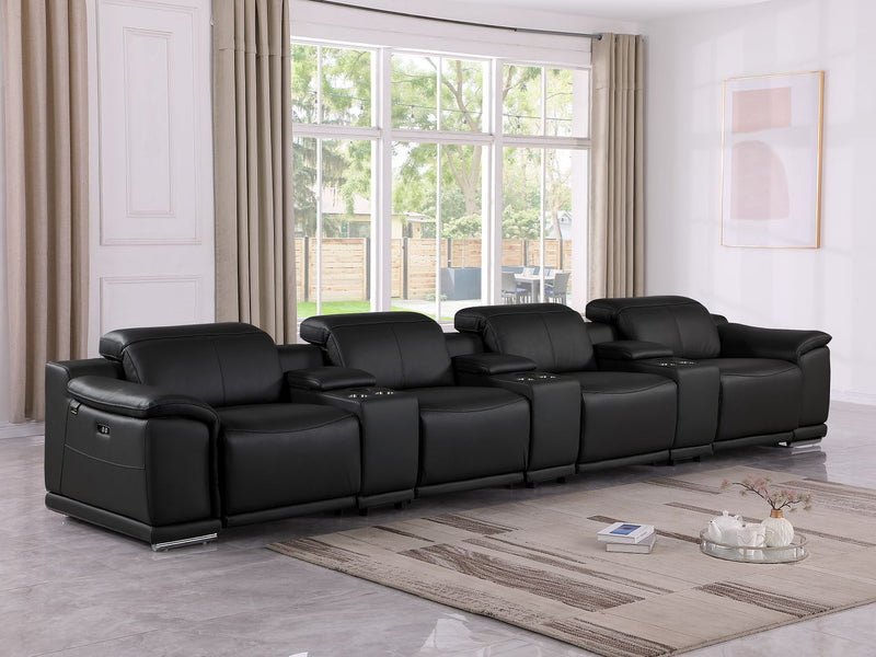 9762 - 7-Piece Modular Power Reclining Sofa With 4 Power Recliners - R&R Furniture Gallery (Fountain Valley, CA)