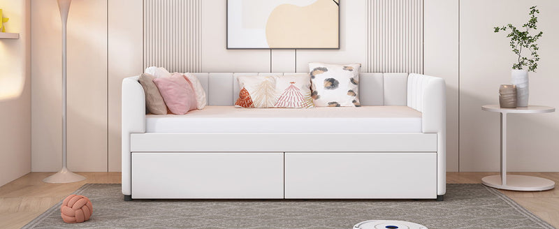 Upholstered Daybed With Ergonomic Design Backrest - R&R Furniture Gallery (Fountain Valley, CA)