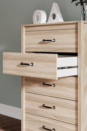 Battelle - Five Drawer Chest - Tan - R&R Furniture Gallery (Fountain Valley, CA)