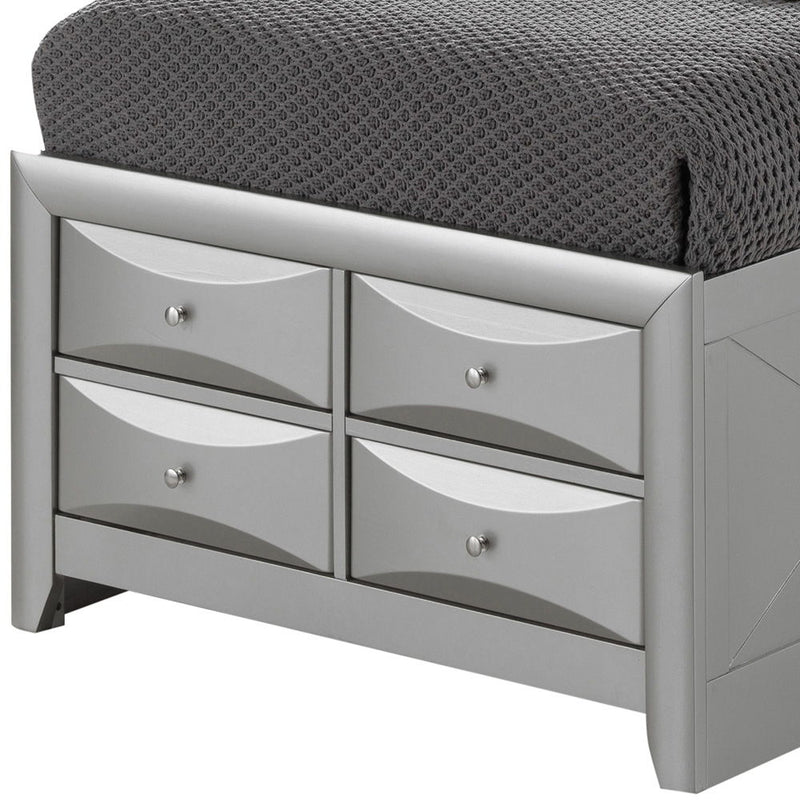 Modern Design Storage Bed With Bookcase Headboard - R&R Furniture Gallery (Fountain Valley, CA)