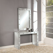 Hessa - Console Table - Mirrored & Faux Rhinestone - R&R Furniture Gallery (Fountain Valley, CA)