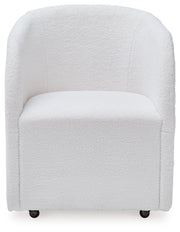 Rowanbeck - Dining Upholstered Arm Chair (Set of 2) - Ivory - R&R Furniture Gallery (Fountain Valley, CA)