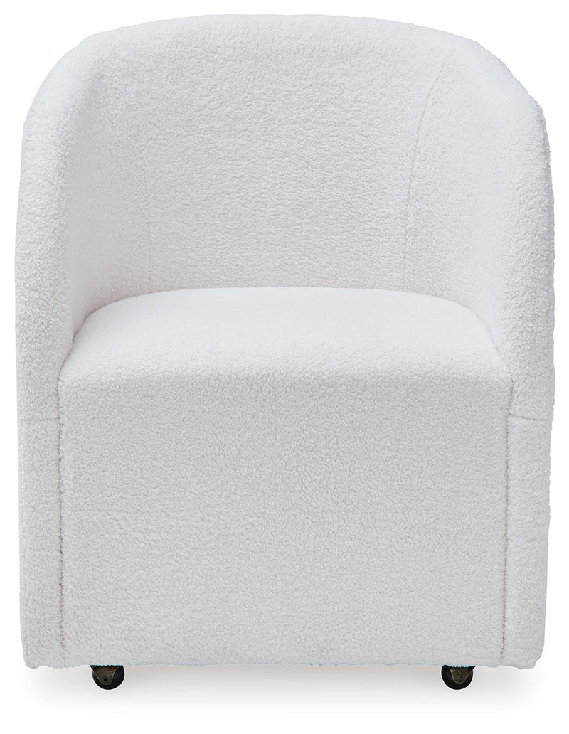 Rowanbeck - Dining Upholstered Arm Chair (Set of 2) - Ivory - R&R Furniture Gallery (Fountain Valley, CA)