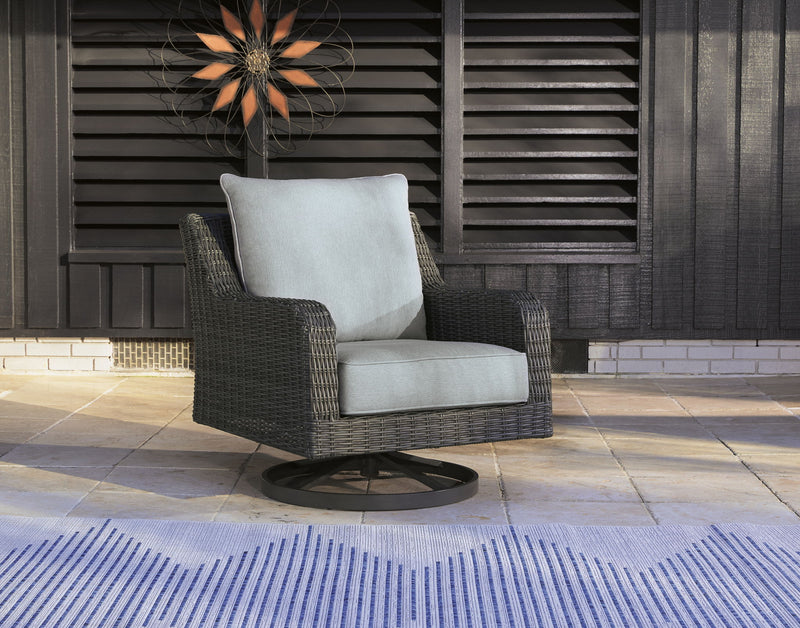Elite Park - Swivel Lounge w/ Cushion - Gray - R&R Furniture Gallery (Fountain Valley, CA)