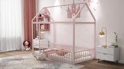 Metal Bed House Bed Frame With Fence - R&R Furniture Gallery (Fountain Valley, CA)