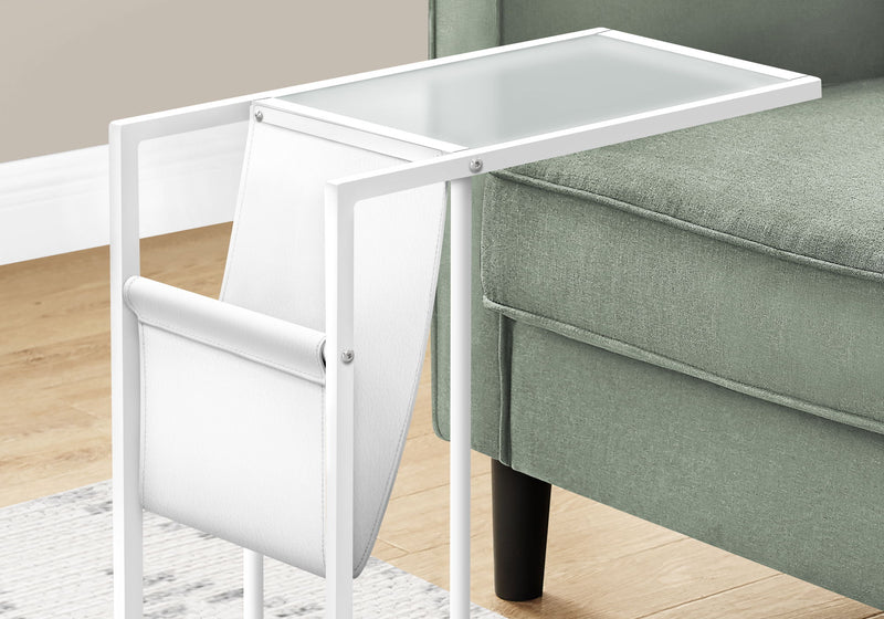 Accent Table, C - Shaped, Contemporary And Modern - White - R&R Furniture Gallery (Fountain Valley, CA)