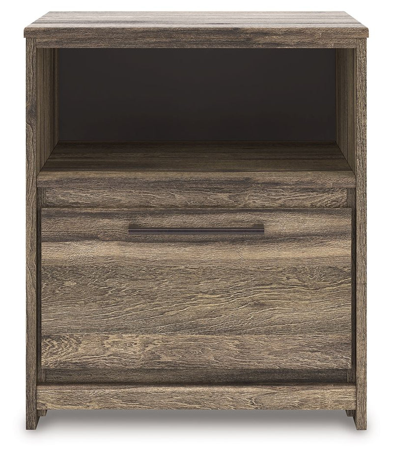 Elbrim - One Drawer Night Stand - Brown - R&R Furniture Gallery (Fountain Valley, CA)
