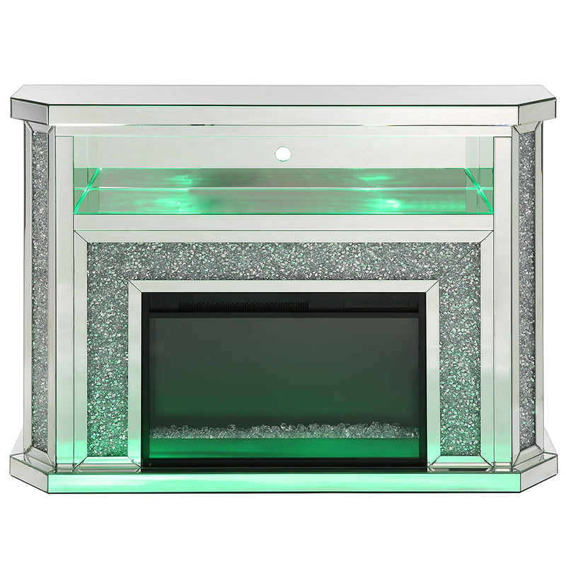 Noralie - 51" Fireplace With LED - Mirrored & Faux Diamonds - R&R Furniture Gallery (Fountain Valley, CA)