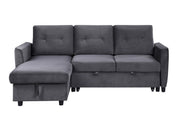 Hudson - Reversible Sleeper Sectional Sofa With Storage Chaise - Dark Gray - R&R Furniture Gallery (Fountain Valley, CA)