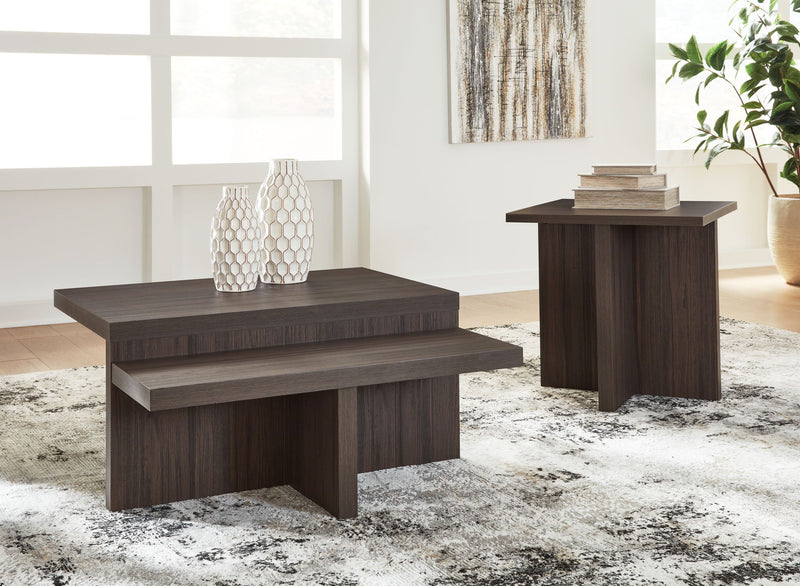 Zendex - Occasional Table Set (Set of 2) - Brown - R&R Furniture Gallery (Fountain Valley, CA)