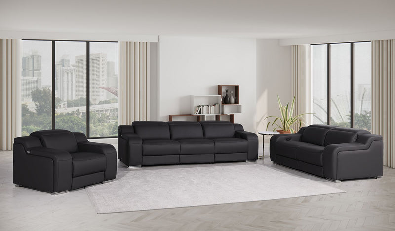 1116 - 6-Piece Modular Power Reclining Sofa, Loveseat & Chair Set In With 6 Power Recliners & Power Headrests