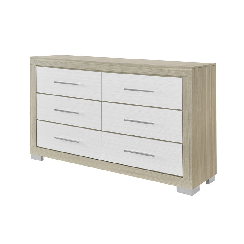 Elsa - 2 Toned And Dresser With Bar Handle And Construction - R&R Furniture Gallery (Fountain Valley, CA)