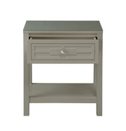 Dylan - Wooden End Side Table Nightstand With Glass Top And Drawer - R&R Furniture Gallery (Fountain Valley, CA)
