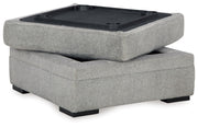 Casselbury - Ottoman With Storage - Cement - R&R Furniture Gallery (Fountain Valley, CA)