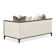Belmont Place - Loveseat - Cream / Espresso - R&R Furniture Gallery (Fountain Valley, CA)