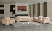 2679 - Power Reclining Sofa, Console Loveseat & Chair Set In Genuine Leather (6 Recliners) - R&R Furniture Gallery (Fountain Valley, CA)