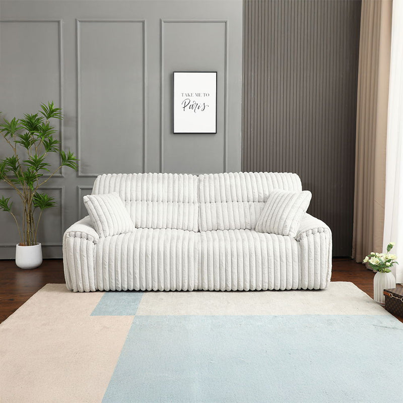Jaya - Power Motion Sofa With Sleeper & USB Port - Mondo Gray Corduroy - R&R Furniture Gallery (Fountain Valley, CA)