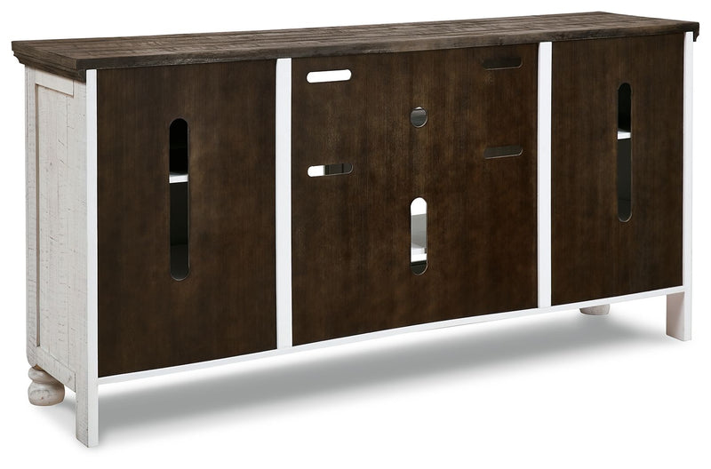 Havalance - Extra Large TV Stand - 4 Doors - Brown / Beige - R&R Furniture Gallery (Fountain Valley, CA)