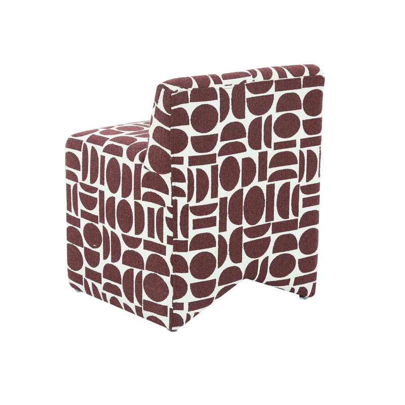 Pippa - Geometric Jacquard Weave Stool - R&R Furniture Gallery (Fountain Valley, CA)