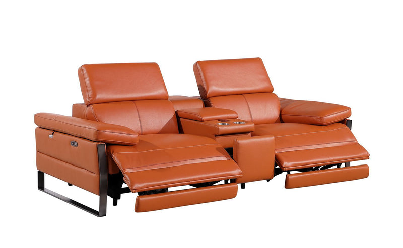 1246 - Modular Power Triple Reclining Sofa, Console Loveseat, And Chair Set With Power Headrests